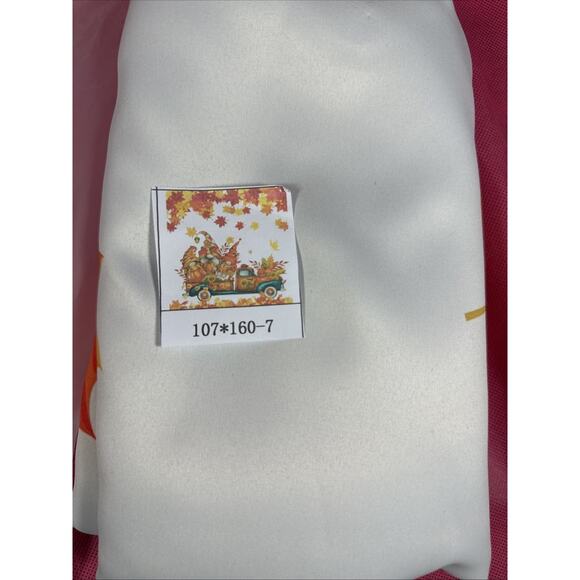 Fall Curtains Pumpkin Autumn Leaves Gnomes Thanksgiving Decorations 43” T3 - Picture 2 of 3